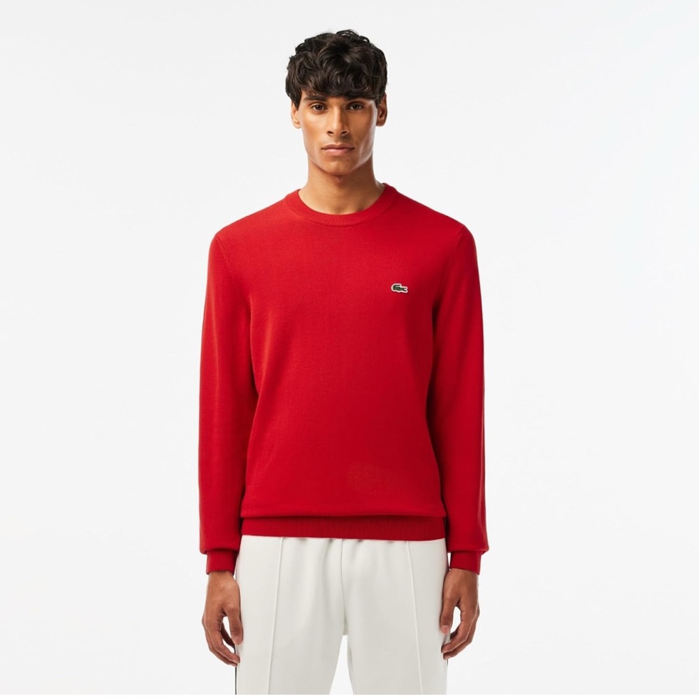Lacoste Men's Red Sweatshirt Size Large or Unisex / Women’s Top Athleisure Soft